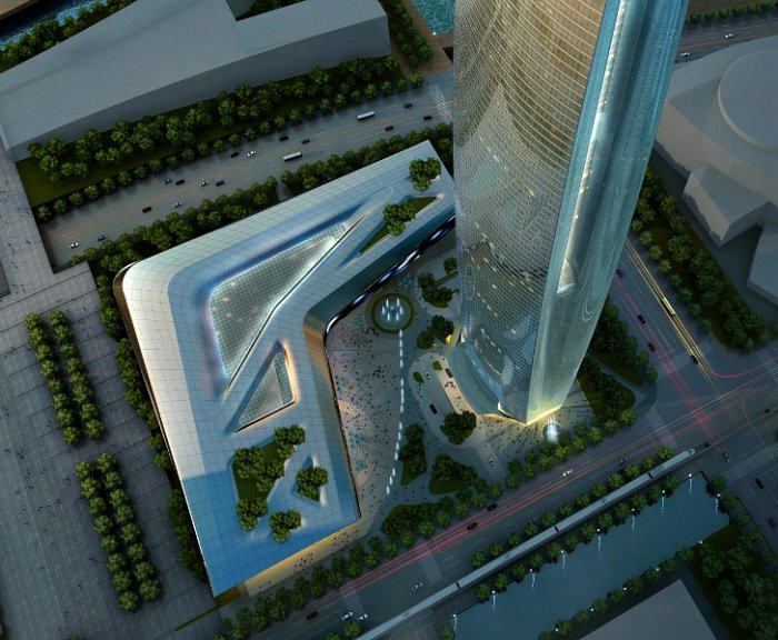 Новый китайский небоскреб Suzhou Center